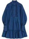 Valentino Dark Blue Denim Dress In Blue