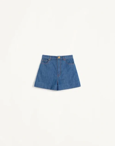 VALENTINO VALENTINO LIGHTWEIGHT DENIM SHORTS WOMAN DENIM 27