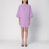 Valentino Light Purple Vlogo Mini Dress In Purple