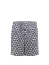 Valentino Geometric Pattern Bermuda Shorts In Blue