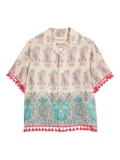 VALENTINO VOYAGE IMAGINAIRE-PRINT BOWLING SHIRT