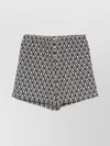 Valentino Bermuda Shorts In Cotton Poplin With All Over Toute La V Print