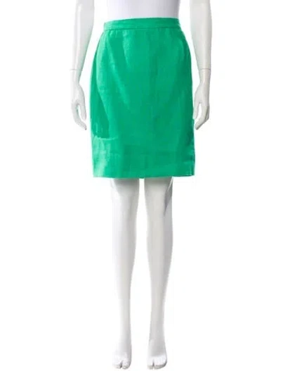 Pre-owned Valentino Linen Knee-length Skirt In Green