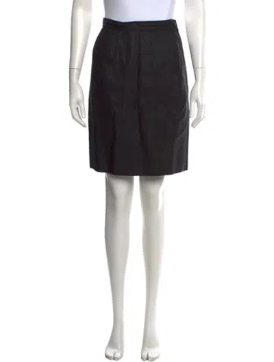 Pre-owned Valentino Linen Mini Skirt In Black