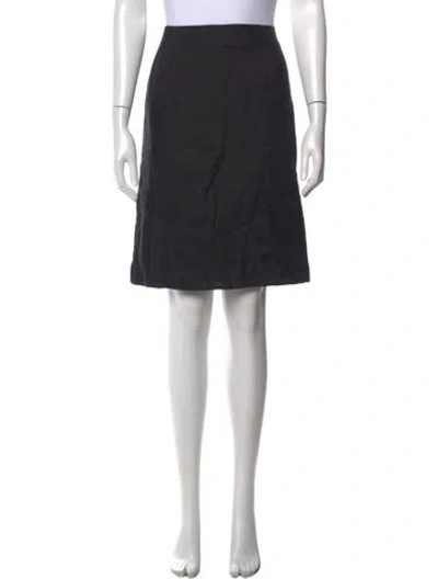 Pre-owned Valentino Linen Mini Skirt In Black