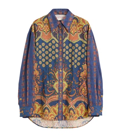 VALENTINO LINEN PRINTED SHIRT