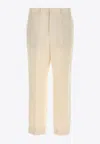 Valentino Virgin Wool Pants In Neutral