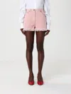 Valentino Knee Length Shorts Frayed Hem Floral Pockets Belt Loops In Multi