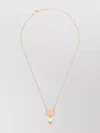 Valentino Link Chain Pearl Pendant Necklace