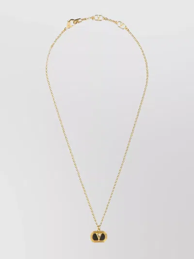 Valentino Garavani Linked Chain Pendant Necklace In Gold