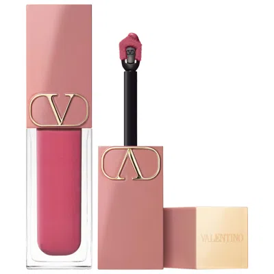 Valentino Liquirosso 2 In 1 Soft Matte Liquid Lipstick & Blush 128r - Nude At Last 0.2 Oz/6.5 ml