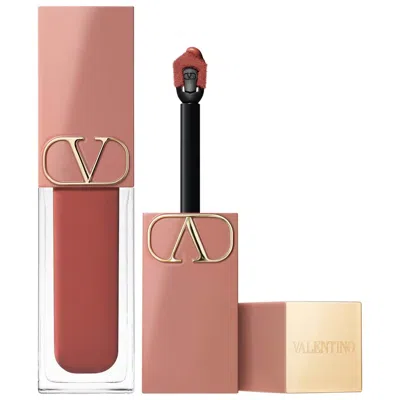 VALENTINO LIQUIROSSO 2 IN 1 SOFT MATTE LIQUID LIPSTICK & BLUSH 151R NUDE IN MOTION