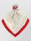 Valentino Off-white Little Star Starry Polka Dot Scarves In Neutral