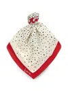 Valentino Off-white Little Star Starry Polka Dot Scarves In Pattern