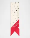 Valentino Off-white Little Star Starry Polka Dot Scarves In Neutral