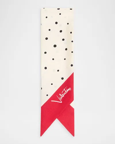 VALENTINO LITTLE STARS STARRY SILK BANDEAUX SCARF