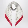 Valentino Scarf Bandeau Little Stars Starry In Silk In White