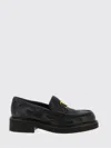 Valentino Black Leather Loafers In Black