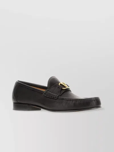 Valentino Garavani Loafers Featuring Gold-tone Hardware In Black