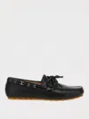 Valentino Garavani 'fastaway' Black Loafers With Vlogo Plaque And Decorative Laces With Logo In Leat In Black