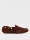 Valentino Garavani Driver Fastaway Loafer With Fringes And Decorative Studs In Brown