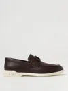 Valentino Almond Toe Slip On With Studded Heel In Braun