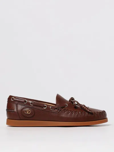VALENTINO GARAVANI LOAFERS VALENTINO GARAVANI WOMAN COLOR BROWN,H37019032