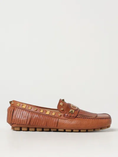 VALENTINO GARAVANI LOAFERS VALENTINO GARAVANI WOMAN COLOR TOBACCO,G89325094
