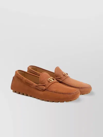 VALENTINO GARAVANI LOAFERS WITH ROUND TOE AND RUBBER SOLE