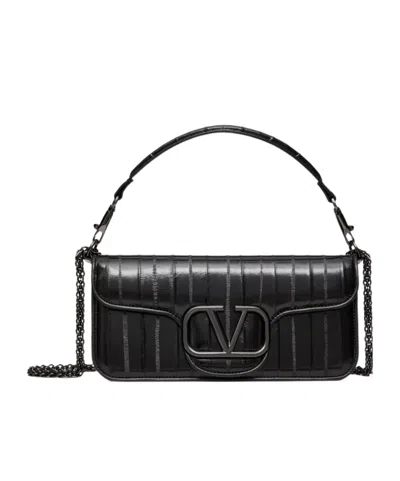 Valentino Garavani Loc1 Shoulder Bag In Black