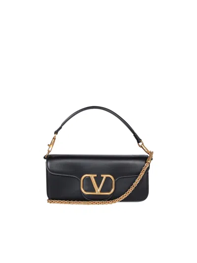 Valentino Garavani Loco' Leather Bag In Black