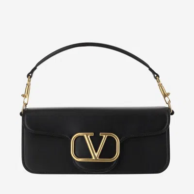 Valentino Garavani Women's Locò Calfskin Shoulder Bag In Black