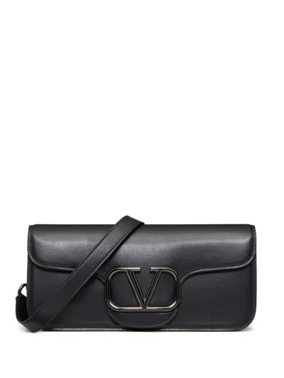 Valentino Garavani Vlogo Shoulder Bag In Black