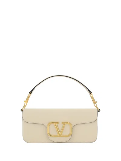 Valentino Garavani Locò Handbag In Light Ivory