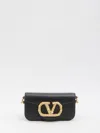 Valentino Jewel Cross-body Bag Chain Strap In Black