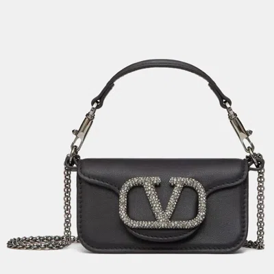 Pre-owned Valentino Garavani Loco Micro Black Handbag