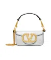 Valentino Locò Micro Shoulder Bag In White