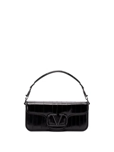 Valentino Garavani `locò` Shoulder Bag In Black  