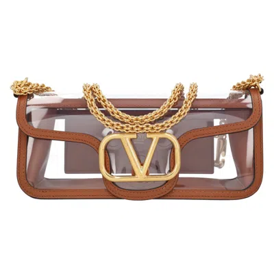 Valentino Garavani Valentino Locò Shoulder Bag Transparent/brown