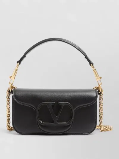 Valentino Garavani Loco Small Crossbody Bag Chain Strap In Black