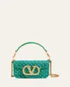 Valentino Loco Small Crystal Shoulder Bag In Lturquoiseemeraldlturquoise