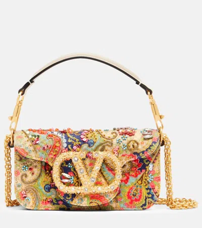 Valentino Garavani Verzierte Schultertasche Locò Small In Multi