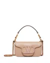 Valentino Loco Small Jewel Vlogo Convertible Shoulder Bag In Brown