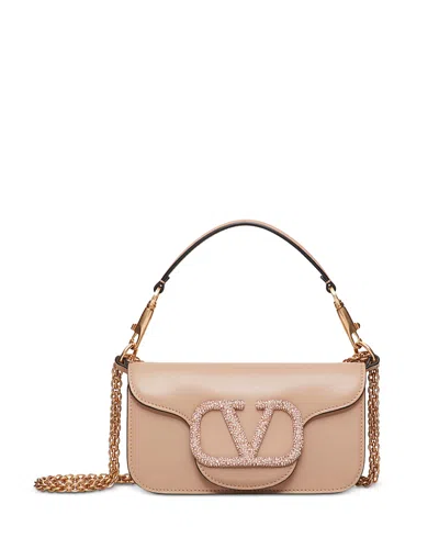 Valentino Garavani Loco Small Jewel Vlogo Convertible Shoulder Bag In Brown