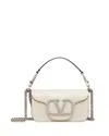 Valentino Garavani Loco Small Jewel Vlogo Convertible Shoulder Bag In White