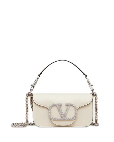 Valentino Garavani Loco Small Jewel Vlogo Convertible Shoulder Bag In White