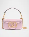 Valentino Garavani Loco Small Metallic Leather Crossbody Bag In Old Rose Violet