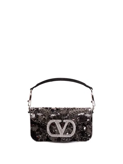 Valentino Garavani `locò` Small Shoulder Bag In Black