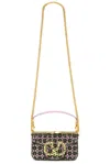 Valentino Loco Small Shoulder Bag In Emerald & Rhododendron