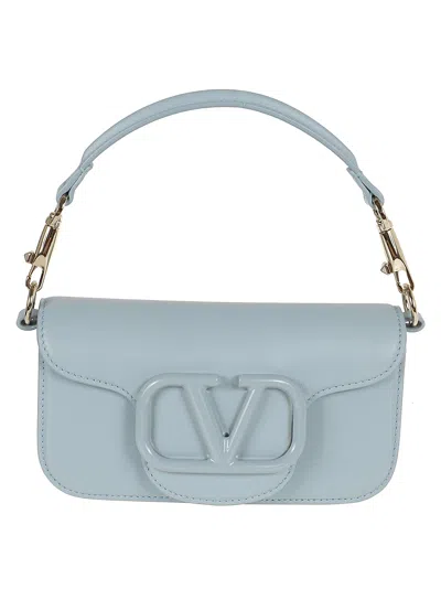 Valentino Garavani Loco Small Shoulder Bag In Gray